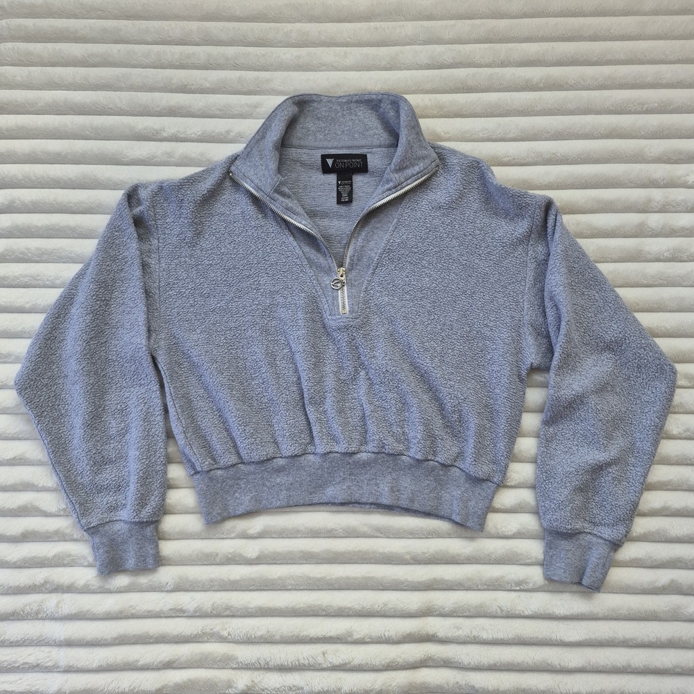 Victorias Secret On Point Crop Sweatshirt‎ Gray Size Small